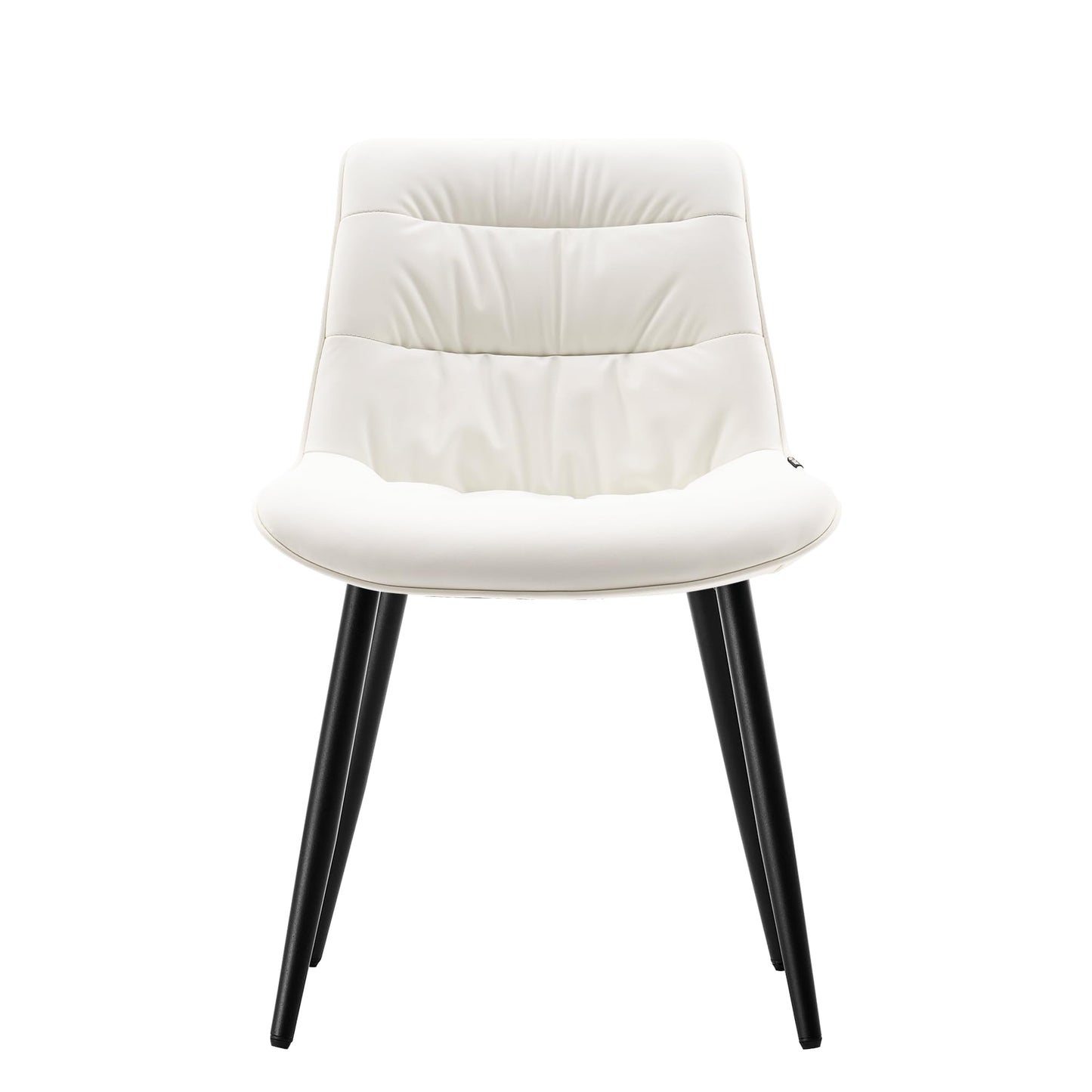 2 Modern PU Dining Chairs – Black