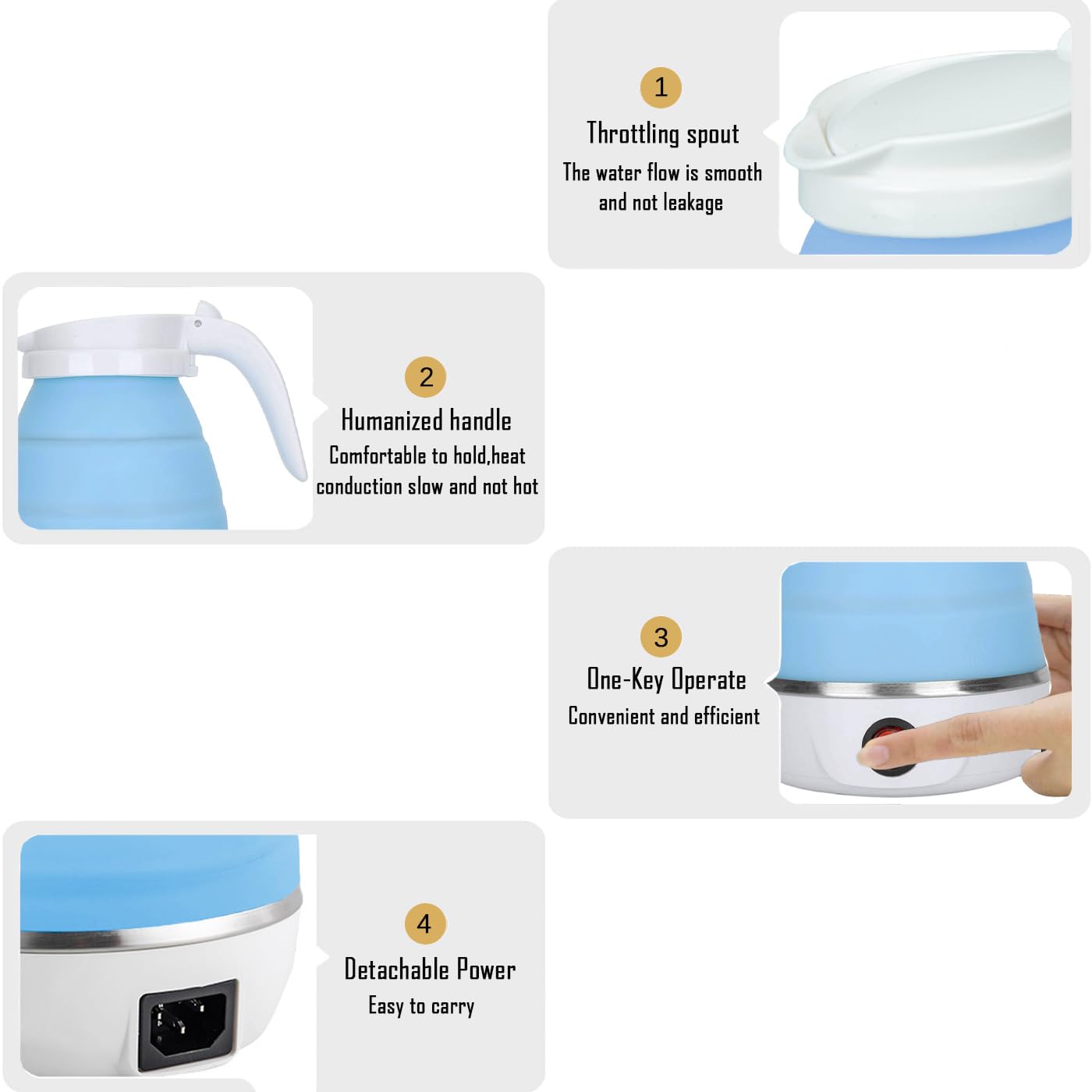 Travel Electric Kettle – Blue