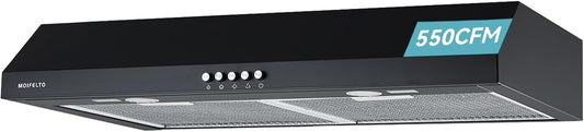 30" Under Cabinet Range Hood – Black