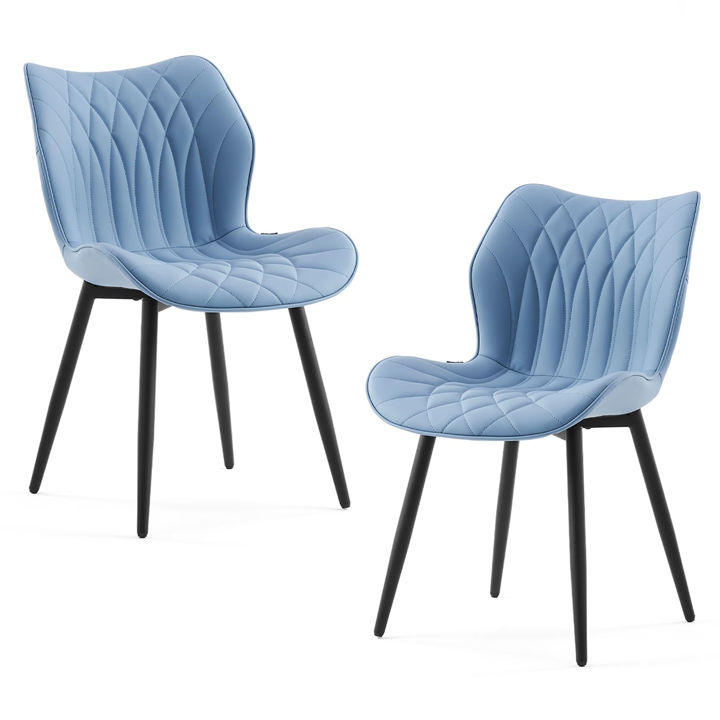 2 Modern Khaki Dining Chairs