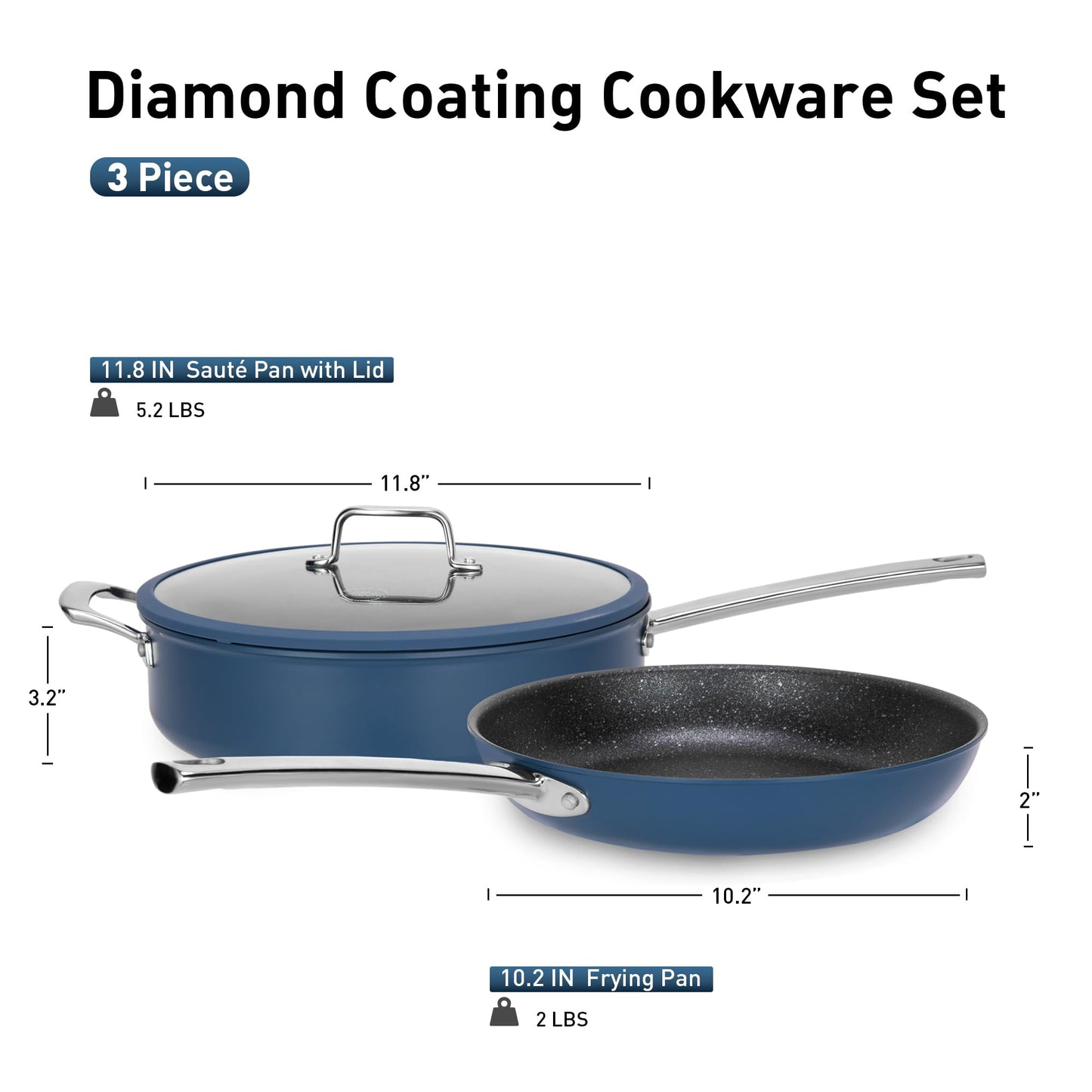 MAISON ARTS 2-Pc Fry Pan Set