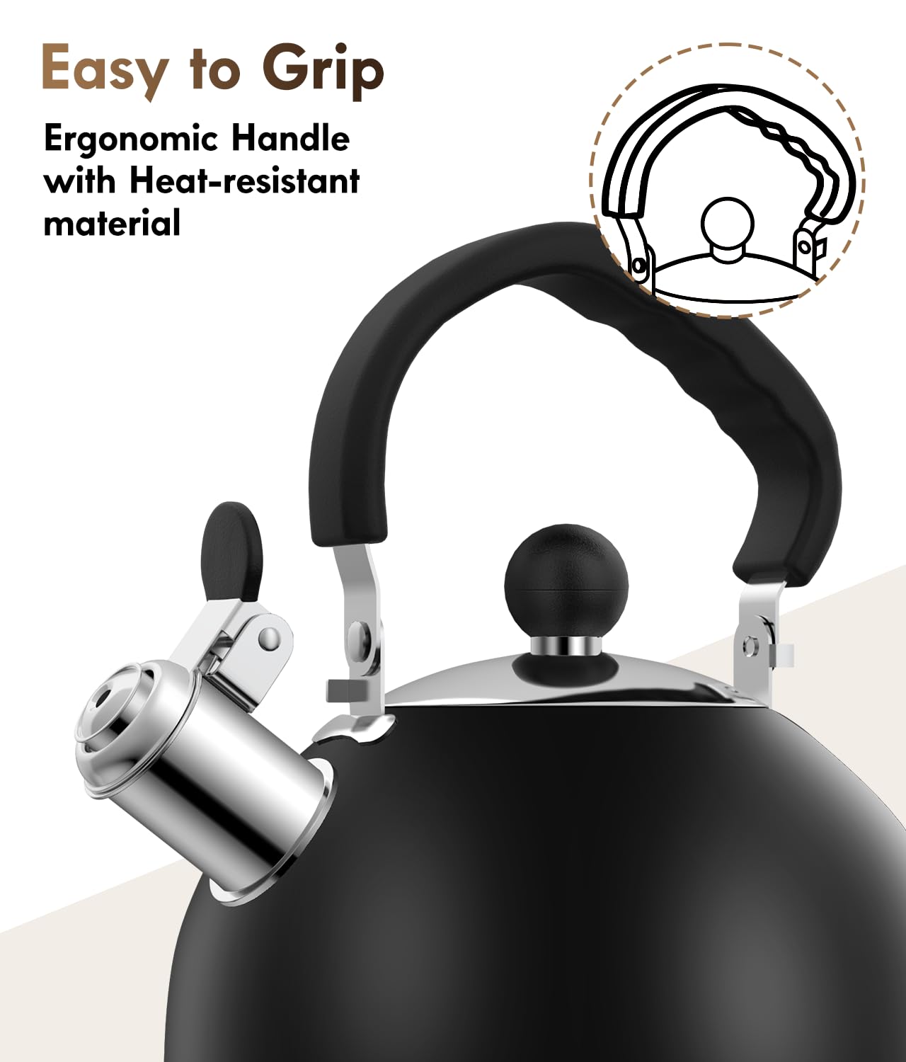 2QT Tea Kettle – Black