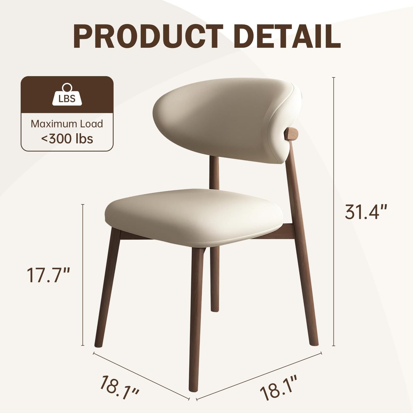 2 Mid-Century Upholstered Dining Chairs