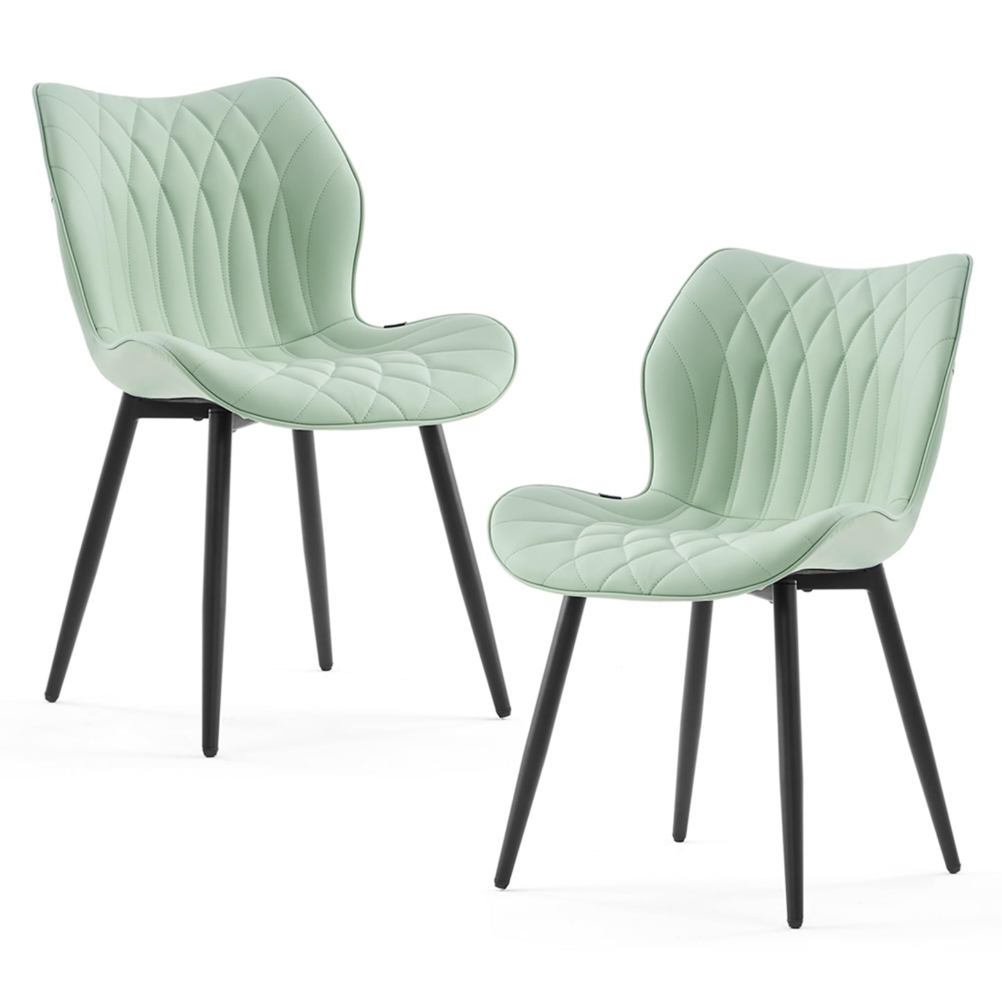 2 Modern Khaki Dining Chairs
