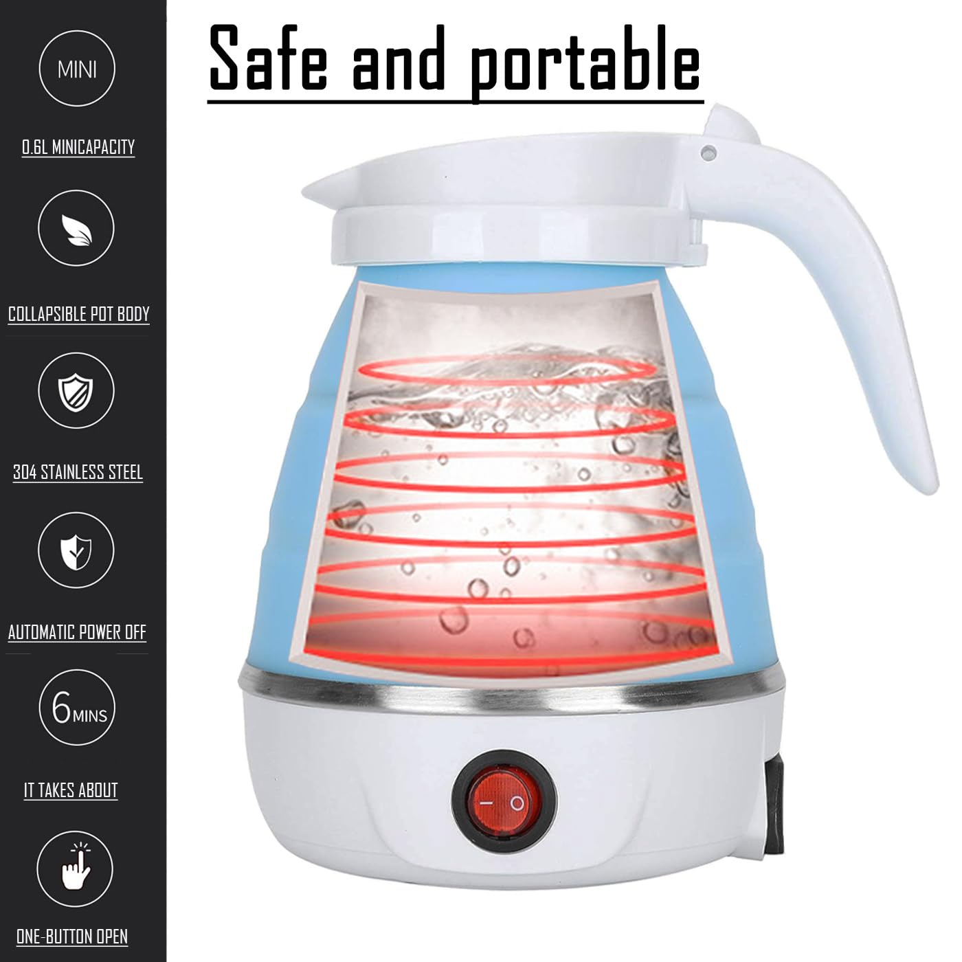 Travel Electric Kettle – Blue