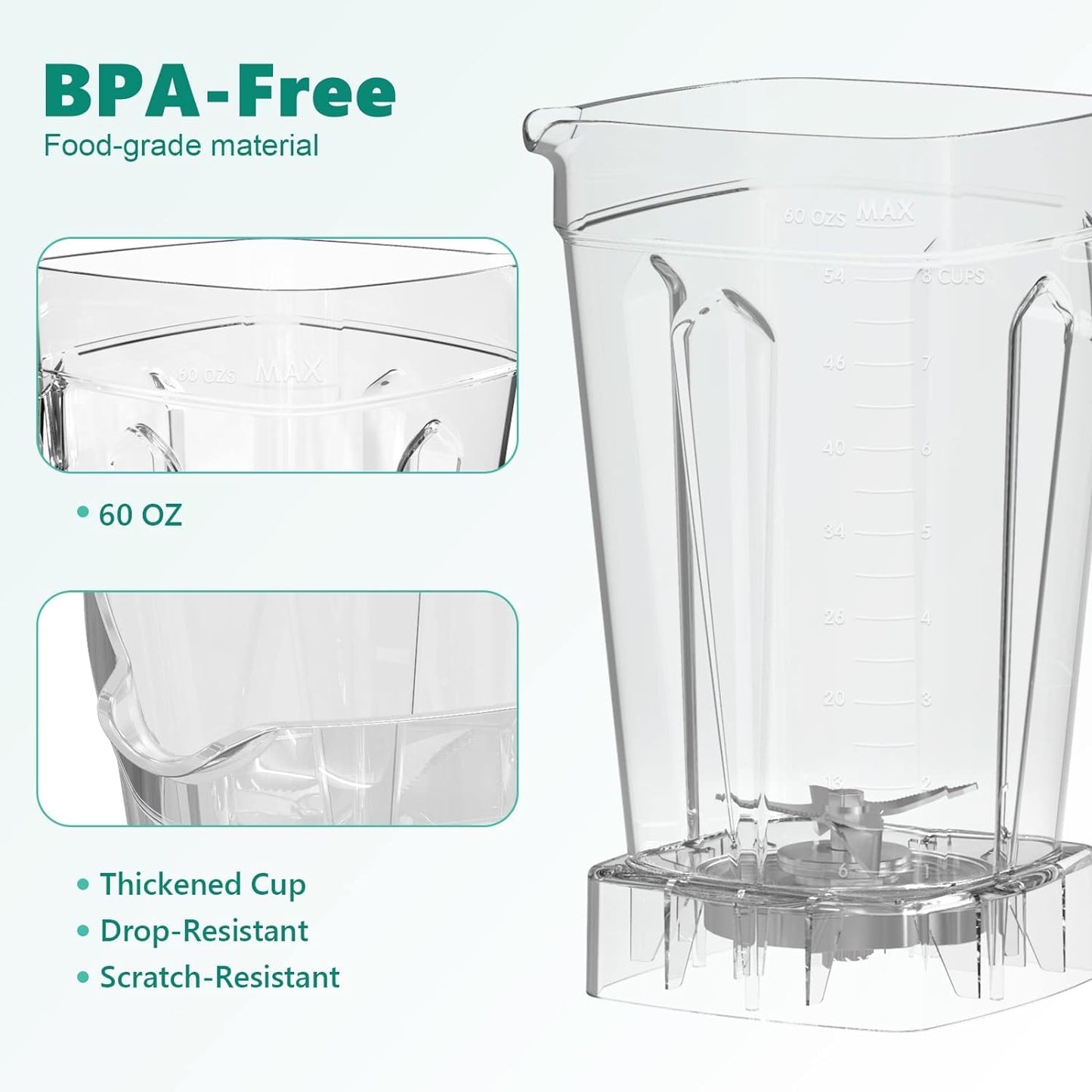 OMMO 1800W Countertop Blender