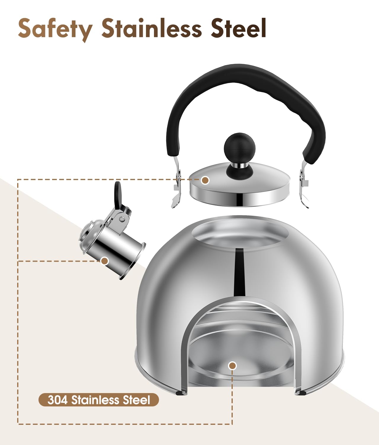 2QT Tea Kettle – Black