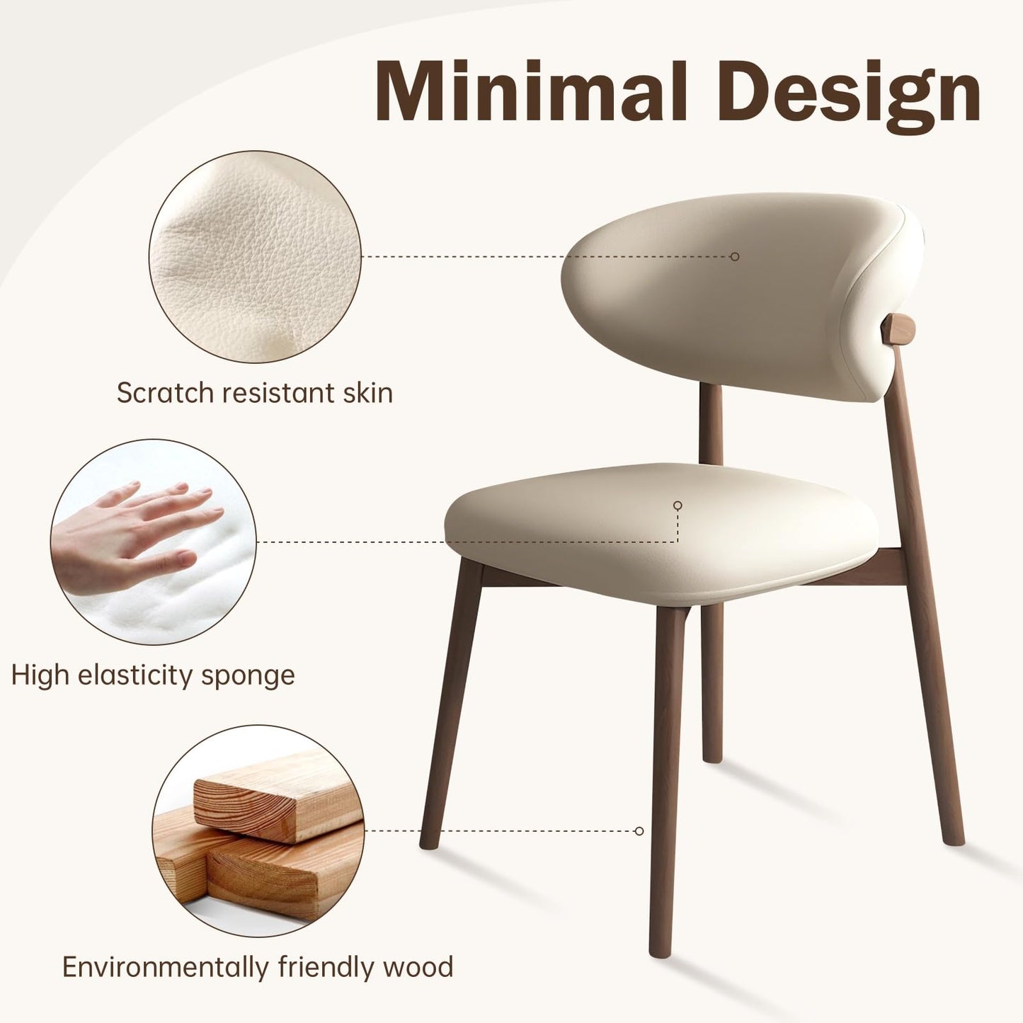 2 Mid-Century Upholstered Dining Chairs