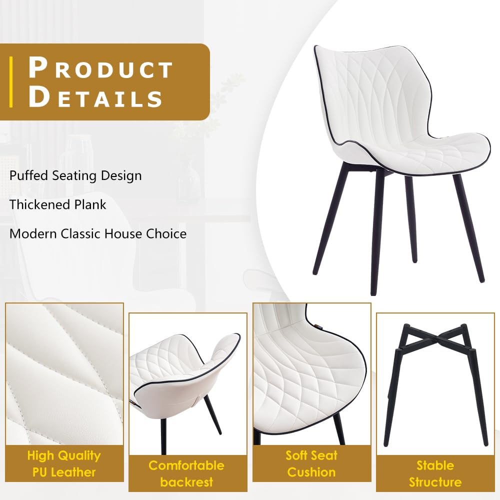 2 Modern Khaki Dining Chairs