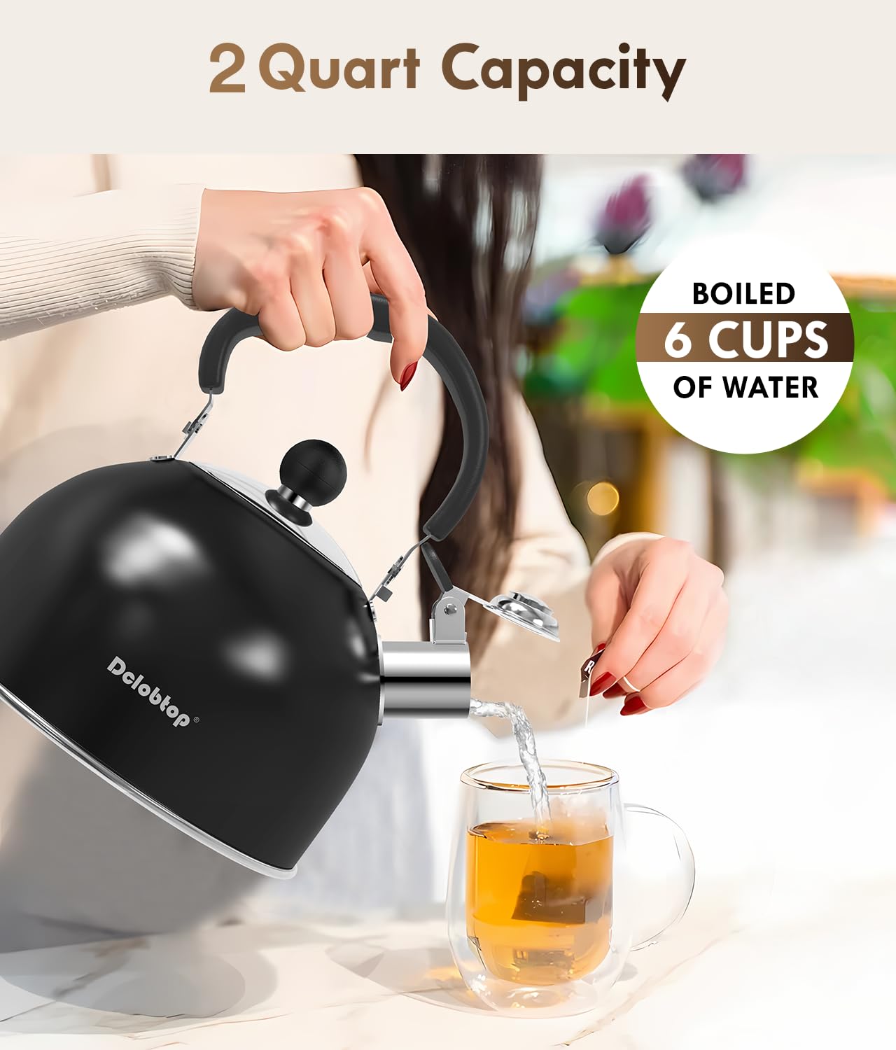 2QT Tea Kettle – Black