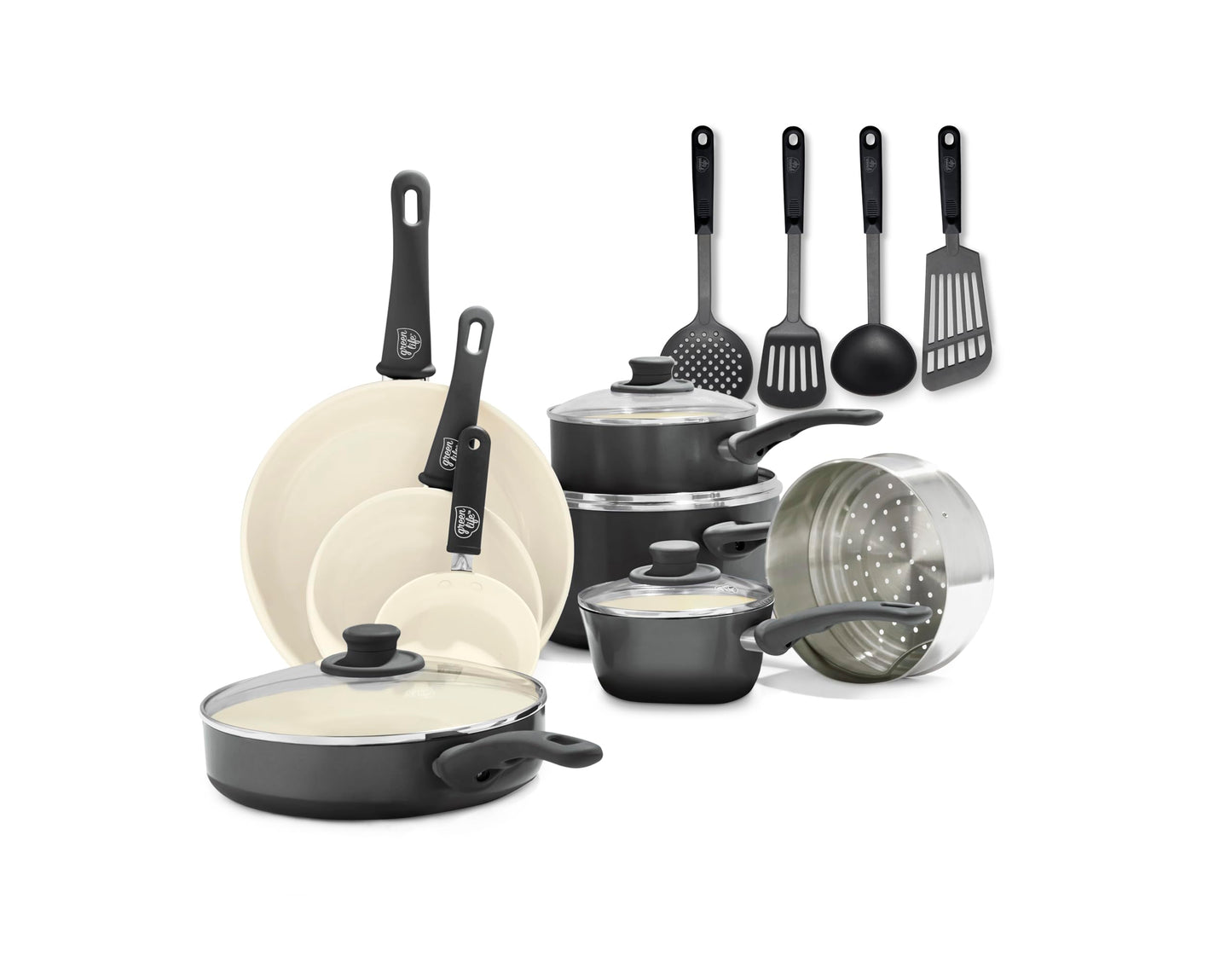 GreenLife 16-Pc Nonstick Cookware Set