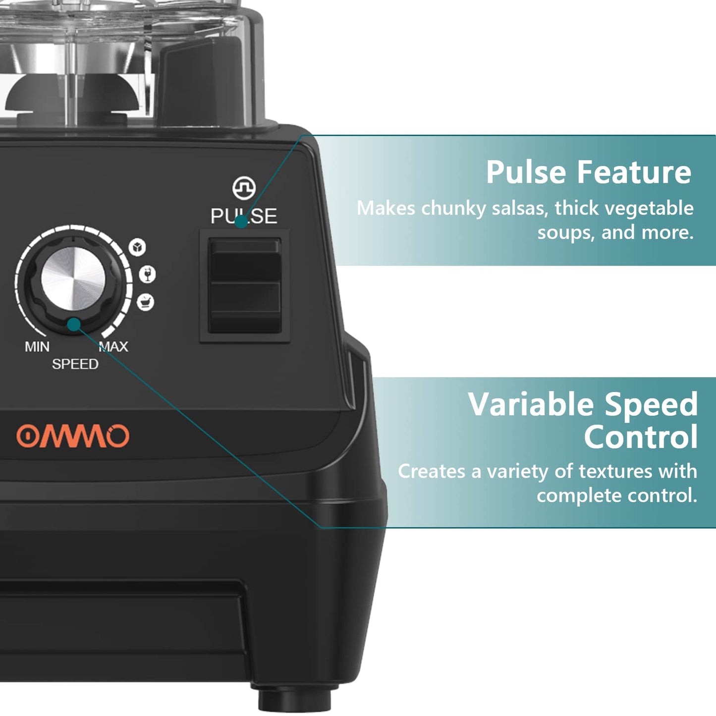 OMMO 1800W Countertop Blender