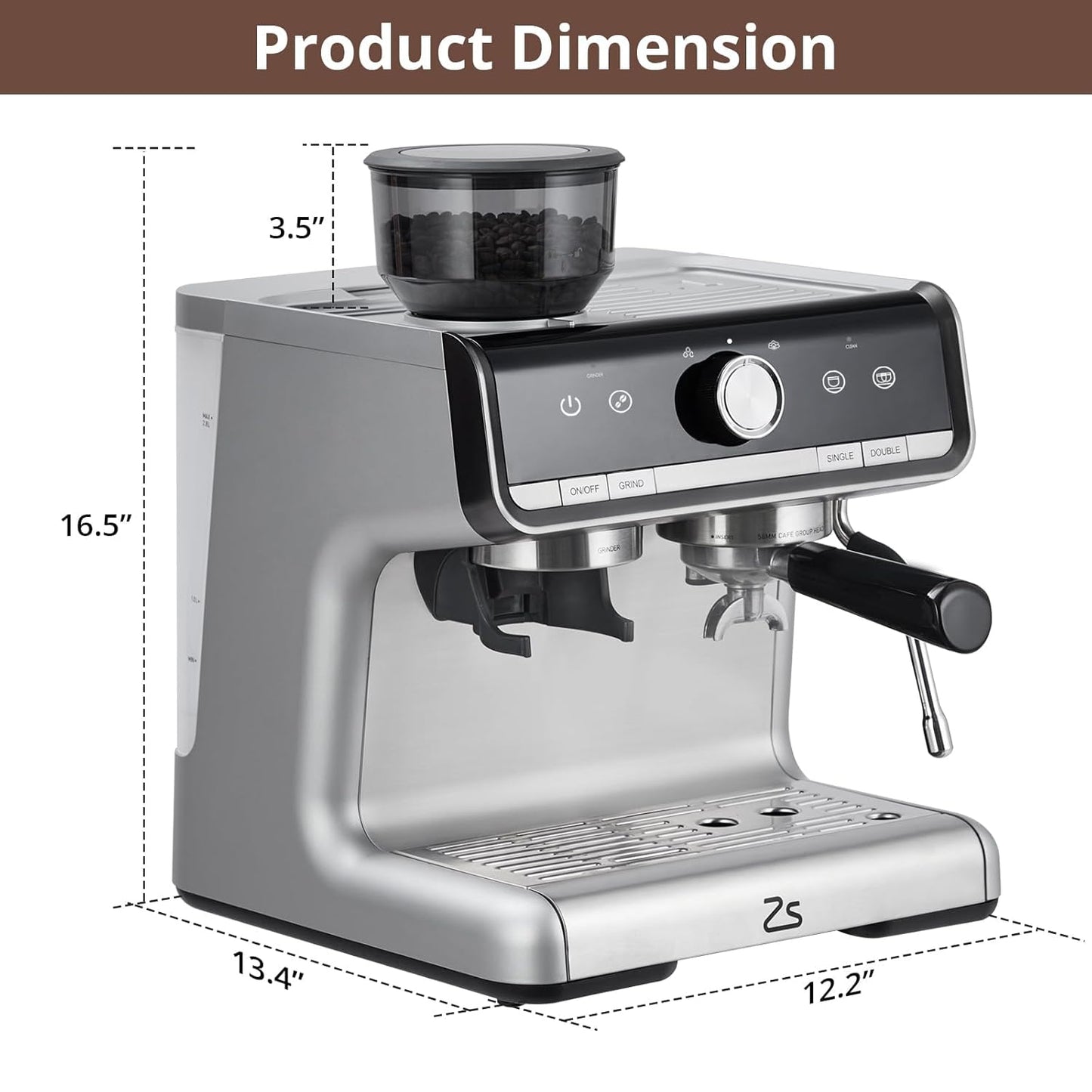 Garvee Espresso Machine – Silver