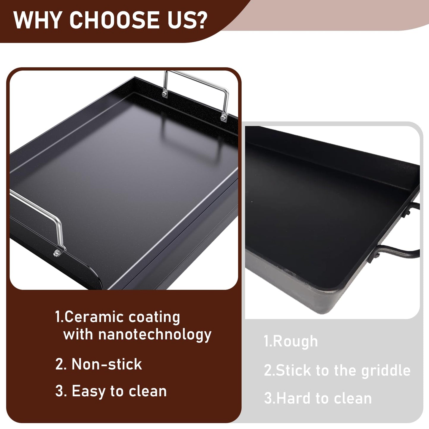 Cast Iron Nanoceramic Grill Griddle