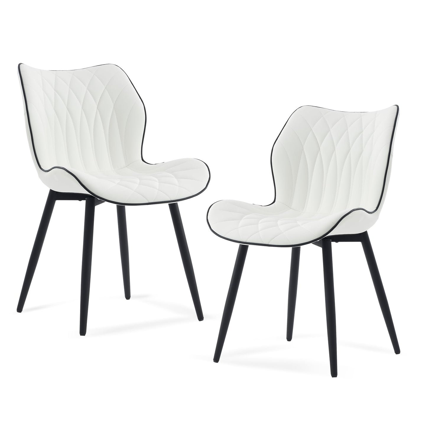 2 Modern Khaki Dining Chairs