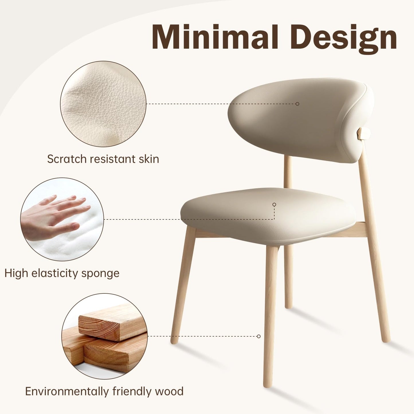 2 Mid-Century Upholstered Dining Chairs