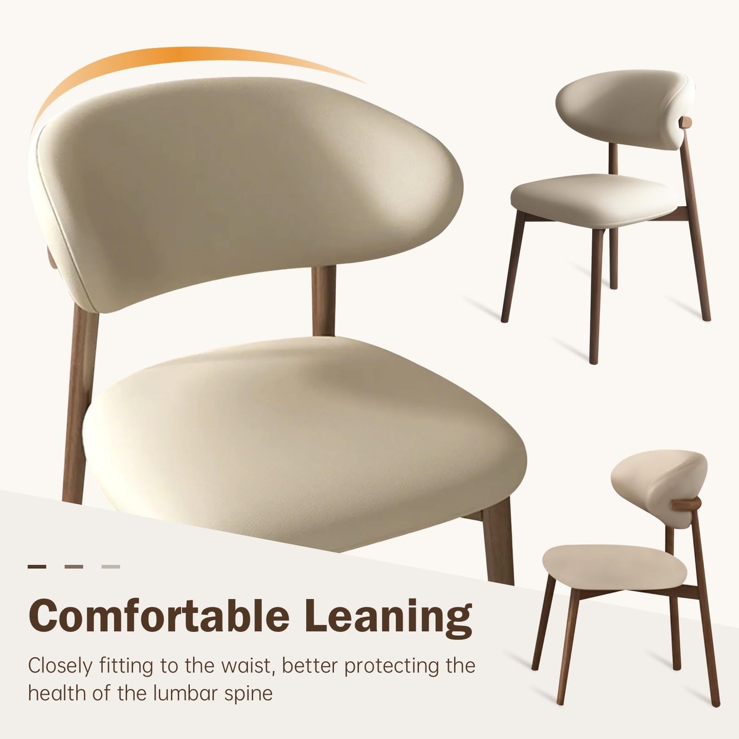 2 Mid-Century Upholstered Dining Chairs