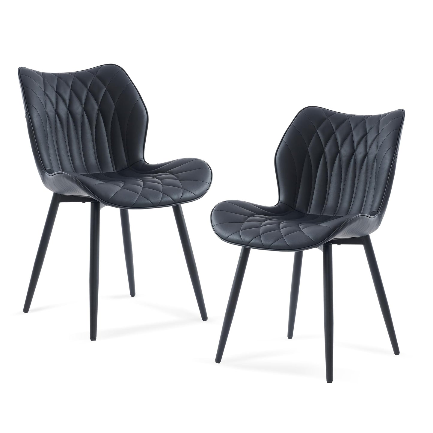 2 Modern Khaki Dining Chairs