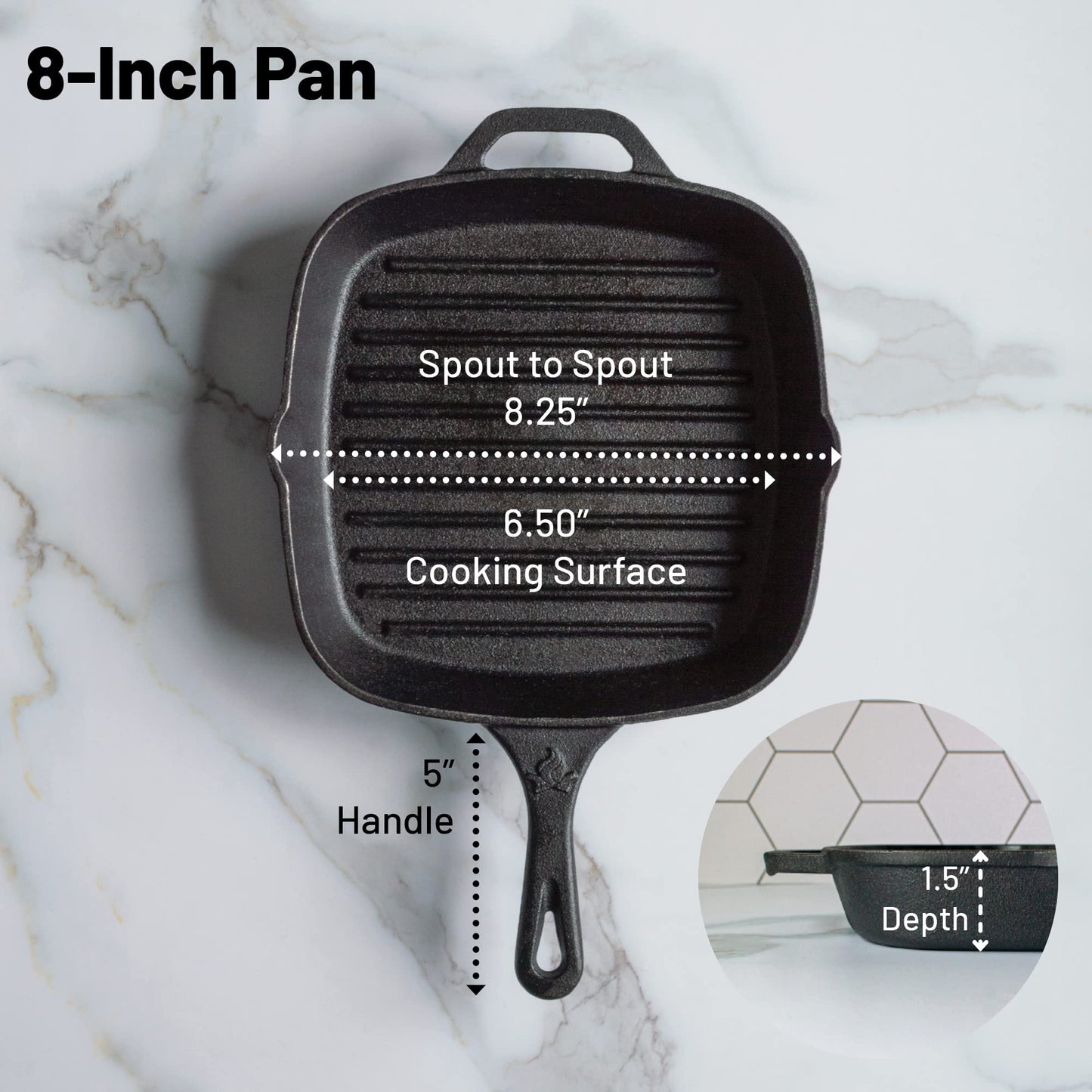 Backcountry 12" Cast Iron Grill Pan
