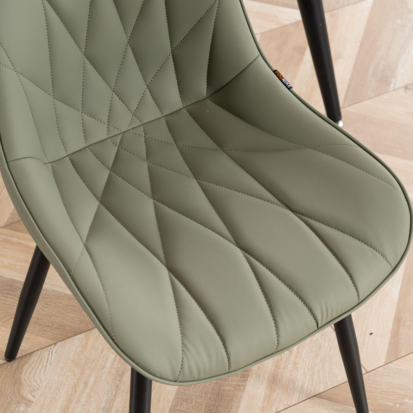 2 Modern White Dining Chairs