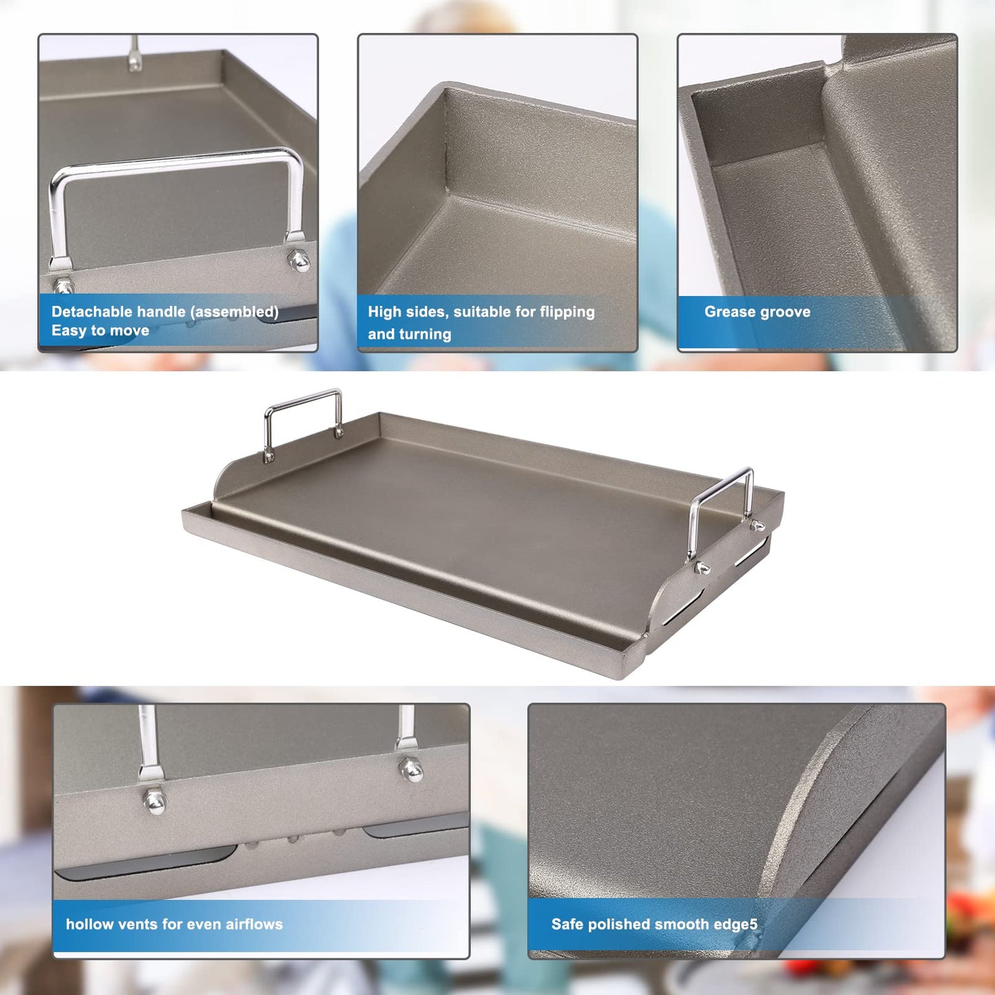 Cast Iron Nanoceramic Grill Griddle