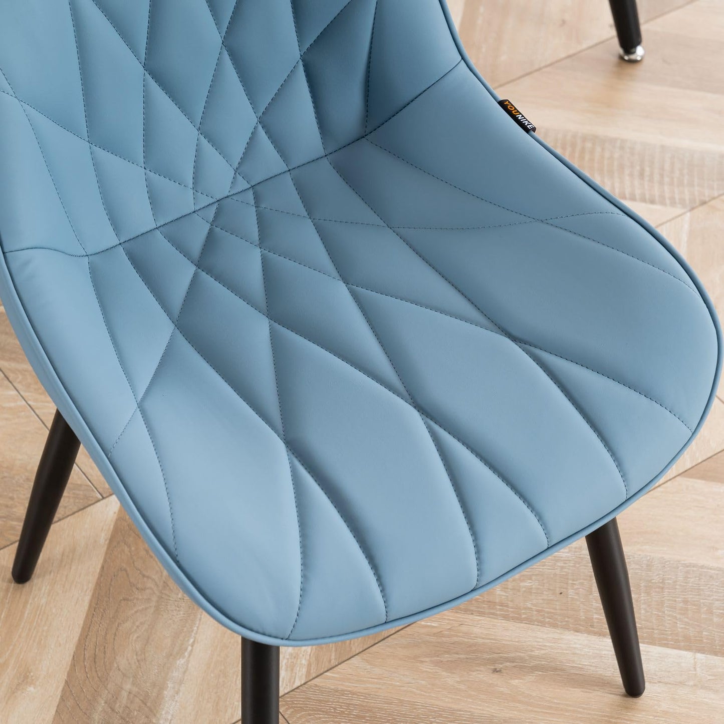 2 Modern White Dining Chairs