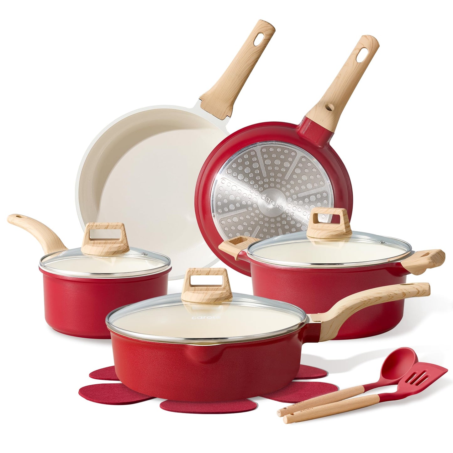 CAROTE 14-Pc Ceramic Cookware