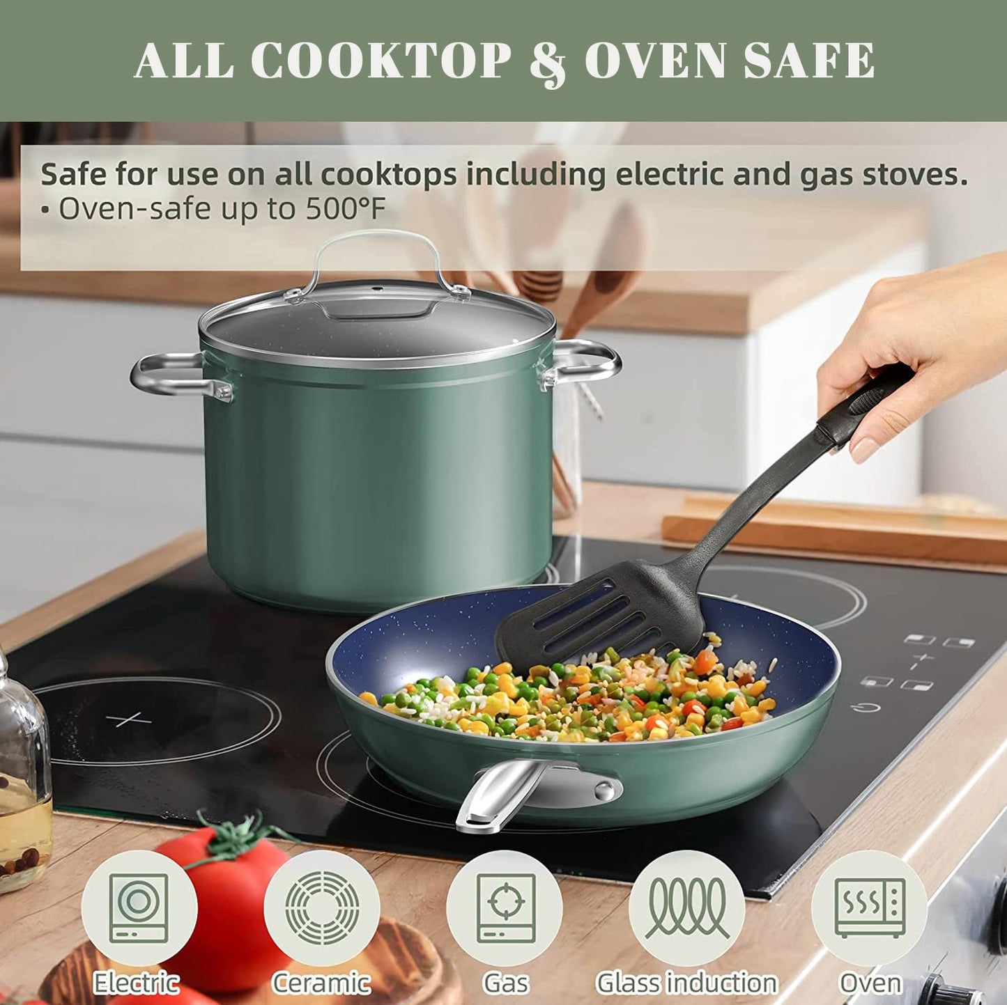 Nuwave 3-Pc Ceramic Fry Pan Set