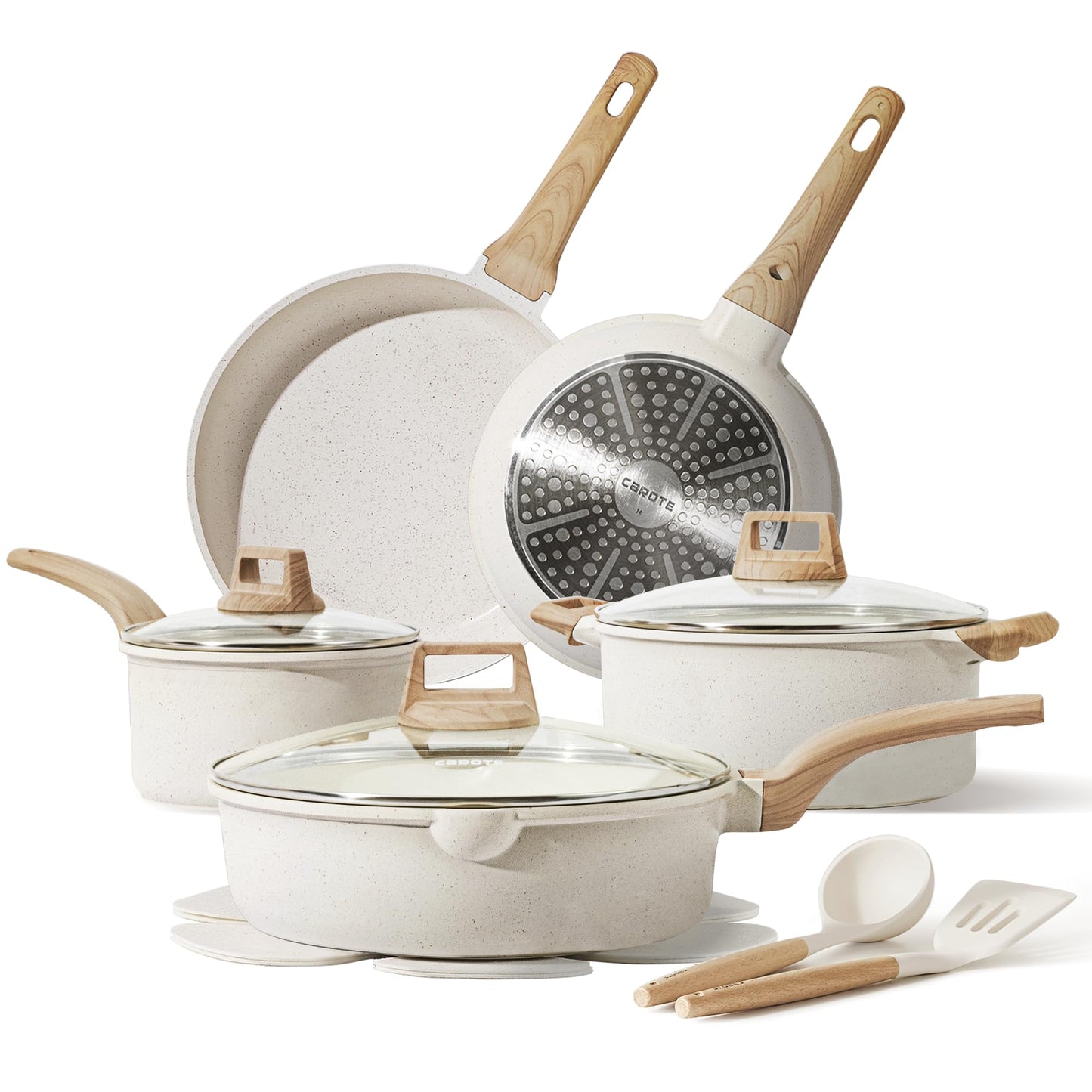 CAROTE 14-Pc Ceramic Cookware