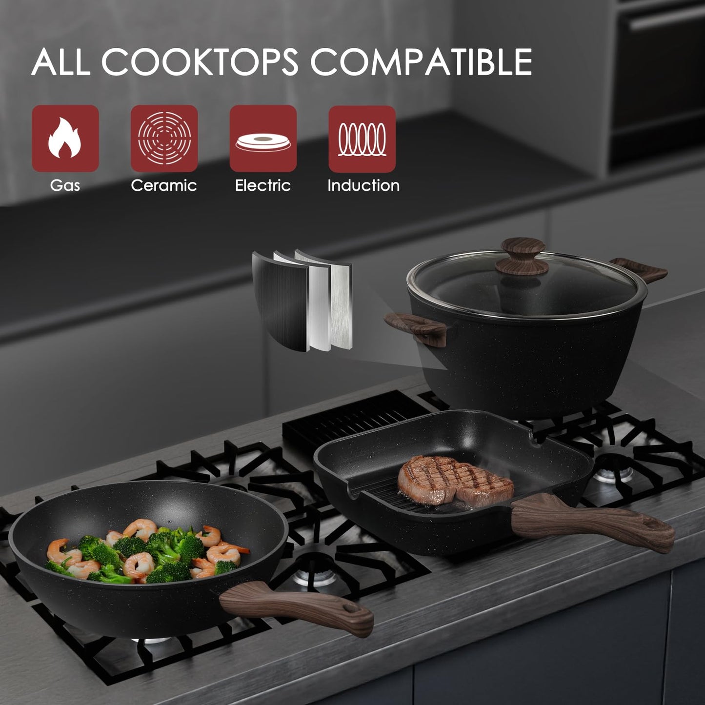 Kikcoin 31-Pc Cookware Set