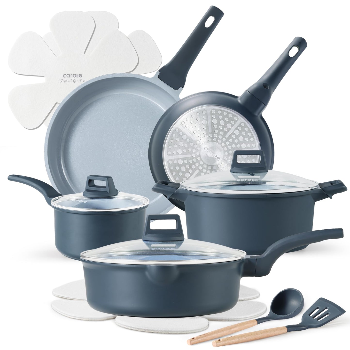 CAROTE 14-Pc Ceramic Cookware