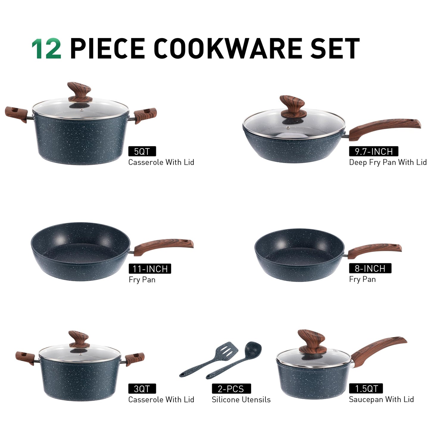 MAISON ARTS 12-Pc Cookware Set
