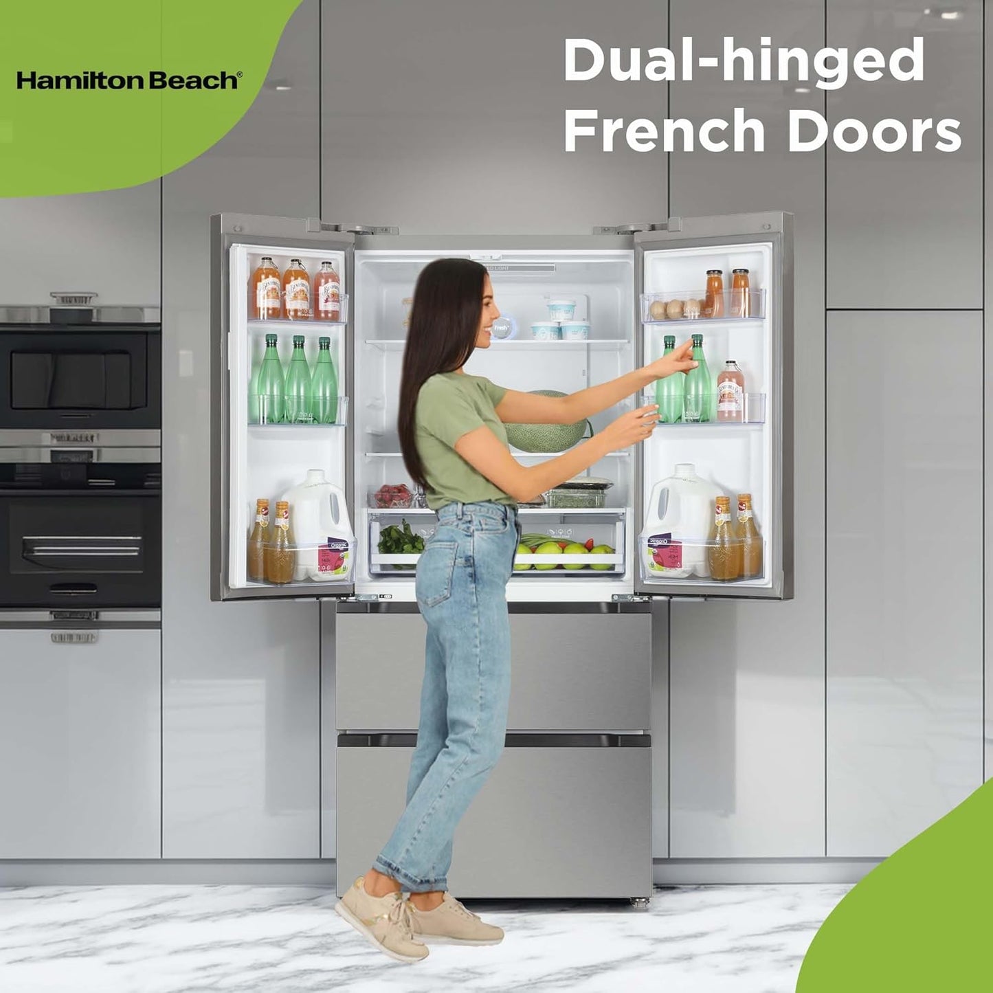 Hamilton Beach Counter-Depth Fridge – 17.9 Cu.Ft.