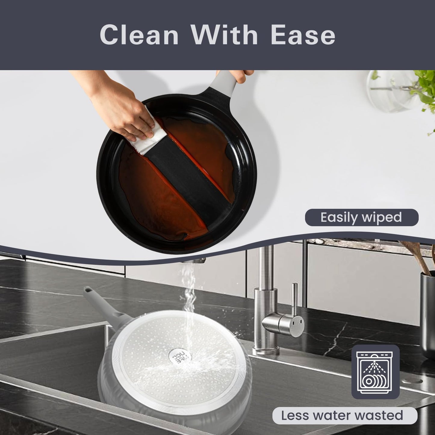 UCCLIFE 22-Pc Cookware Set