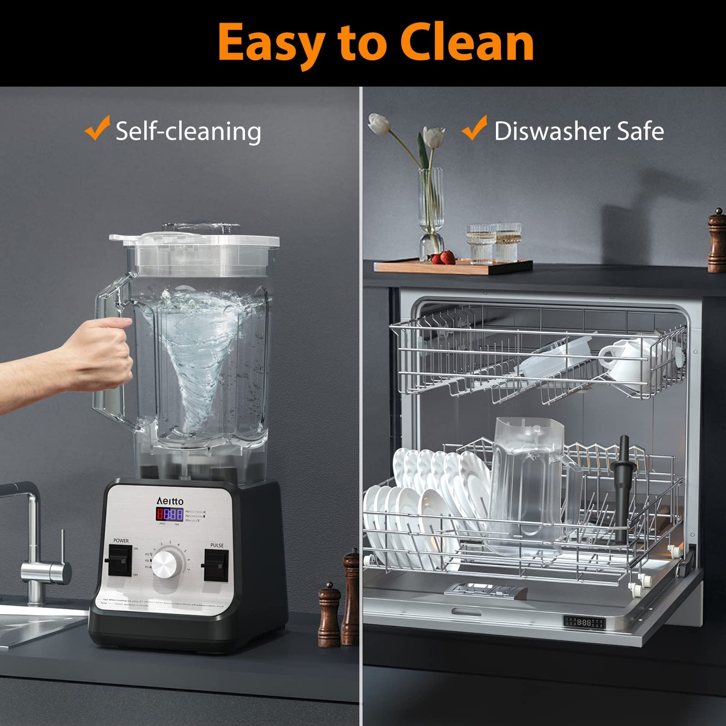 Aeitto 1500W Countertop Blender