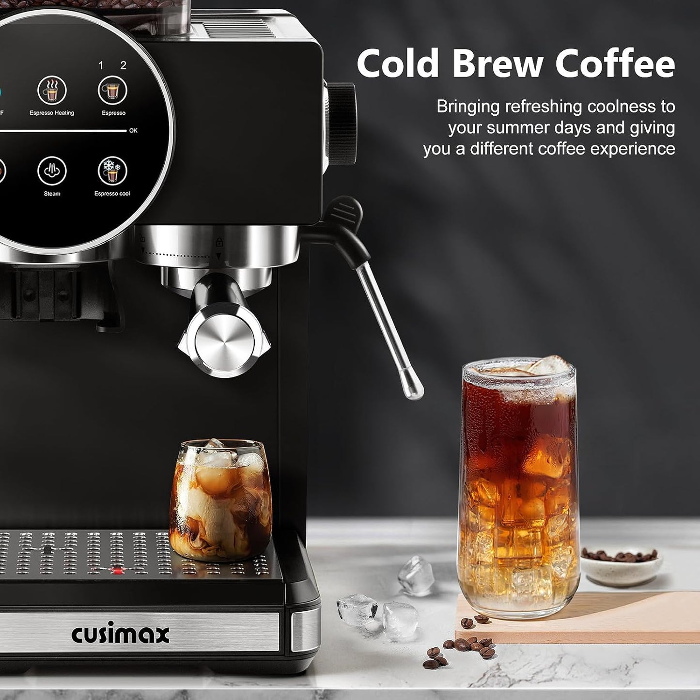 CUSIMAX Espresso Machine with Milk Frother