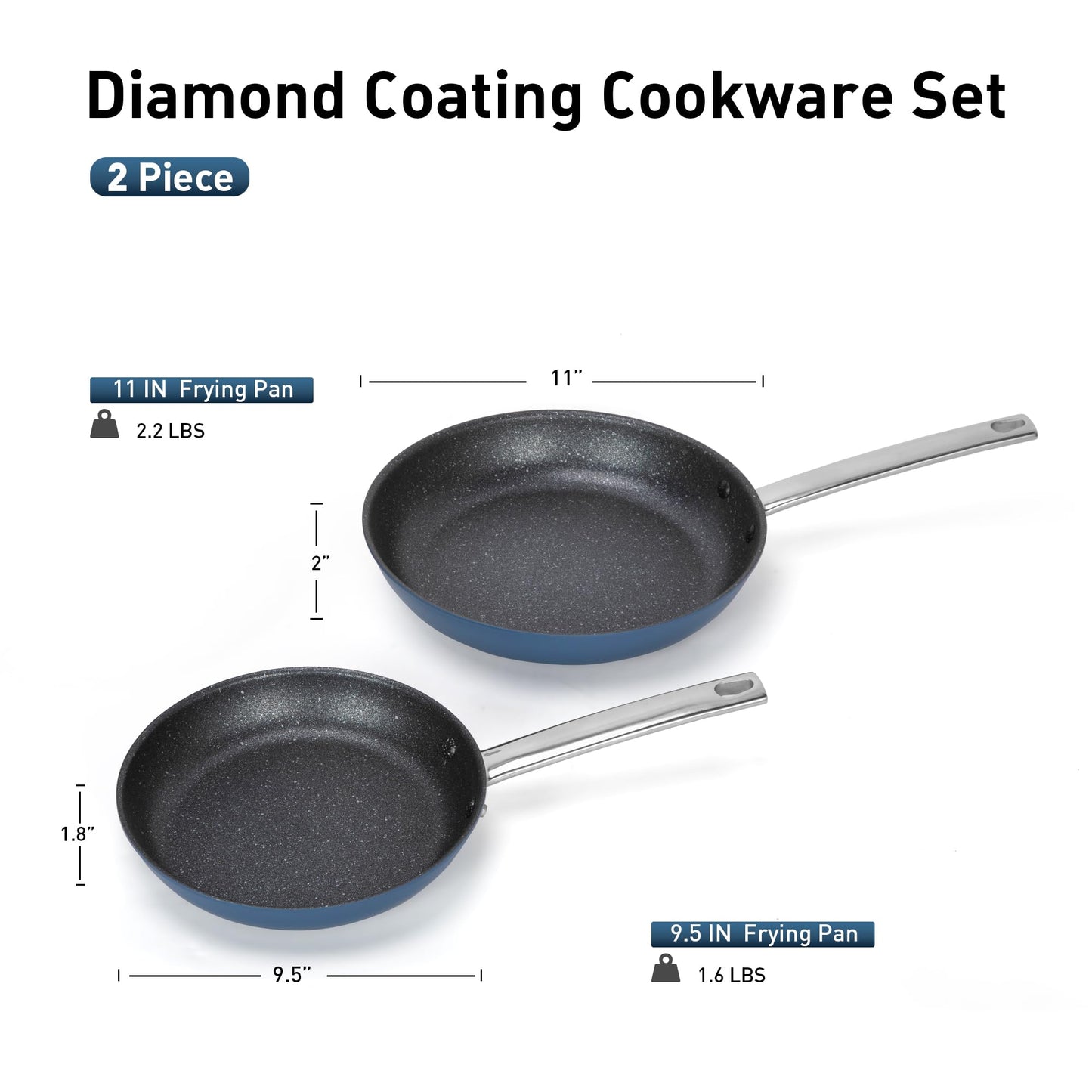 MAISON ARTS 2-Pc Fry Pan Set