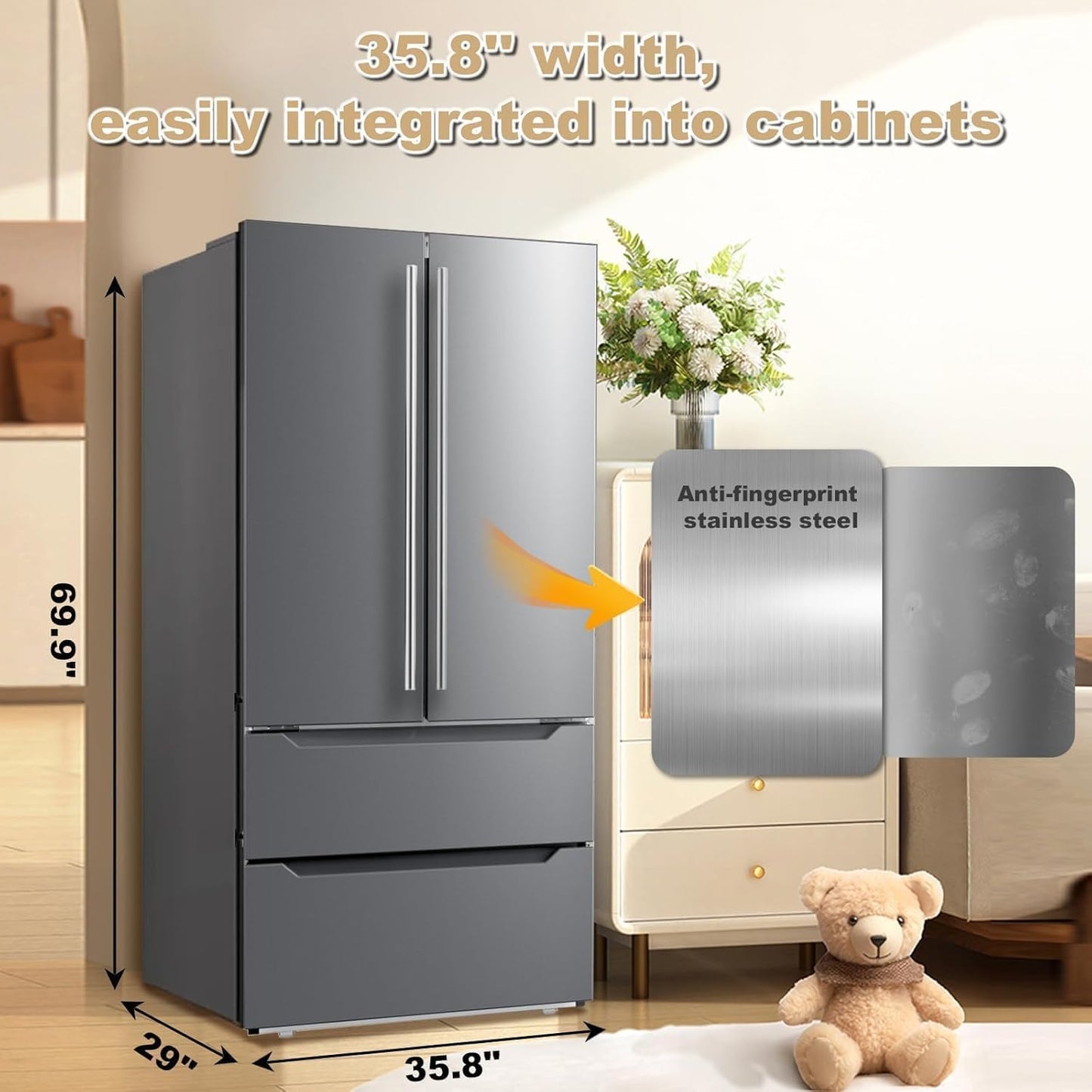 22.5 Cu.Ft. French Door Fridge