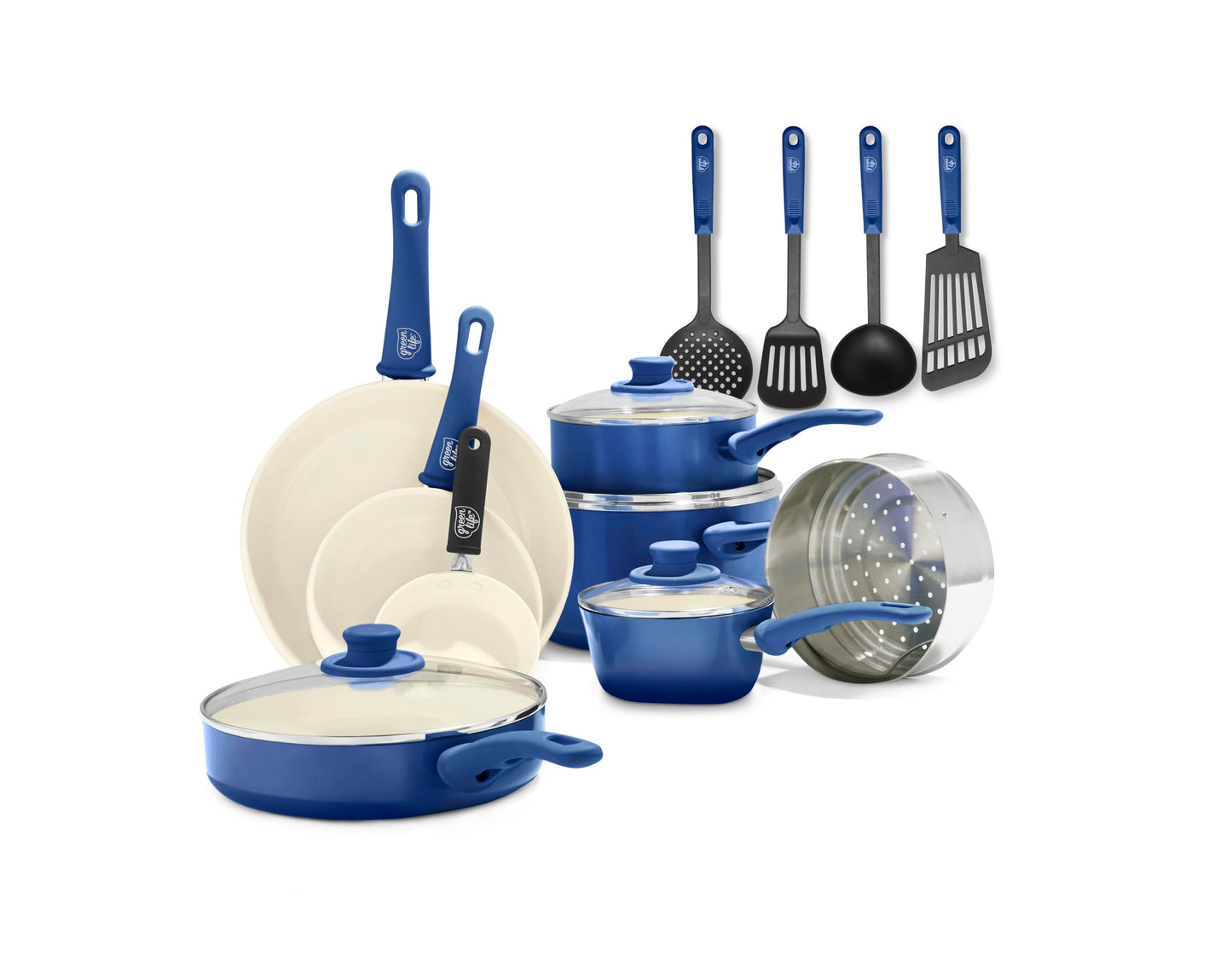 GreenLife 16-Pc Nonstick Cookware Set