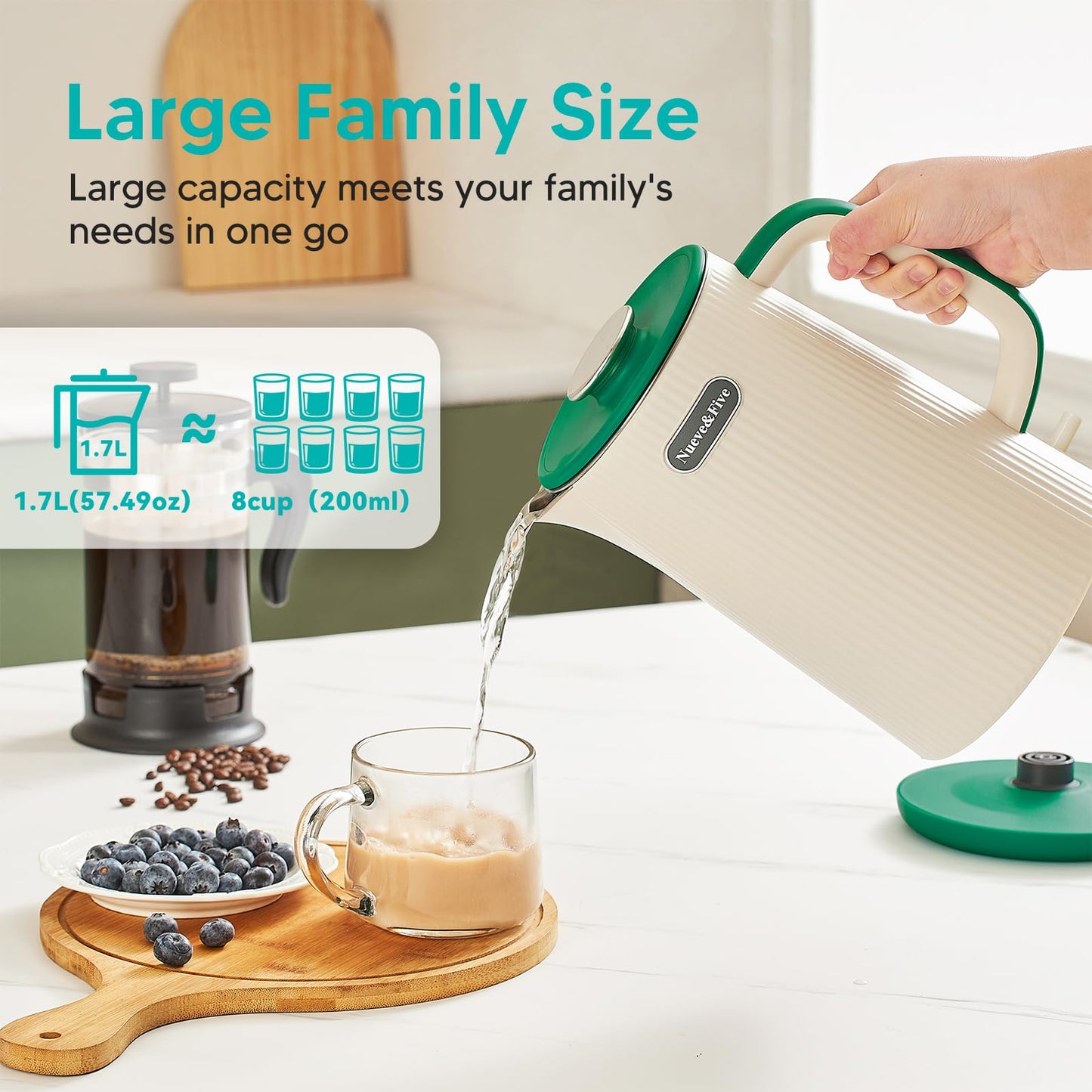 1.7L Electric Kettle – Nueve\&Five