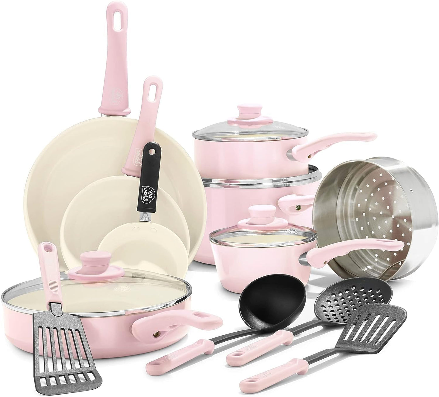 GreenLife 16-Pc Nonstick Cookware Set