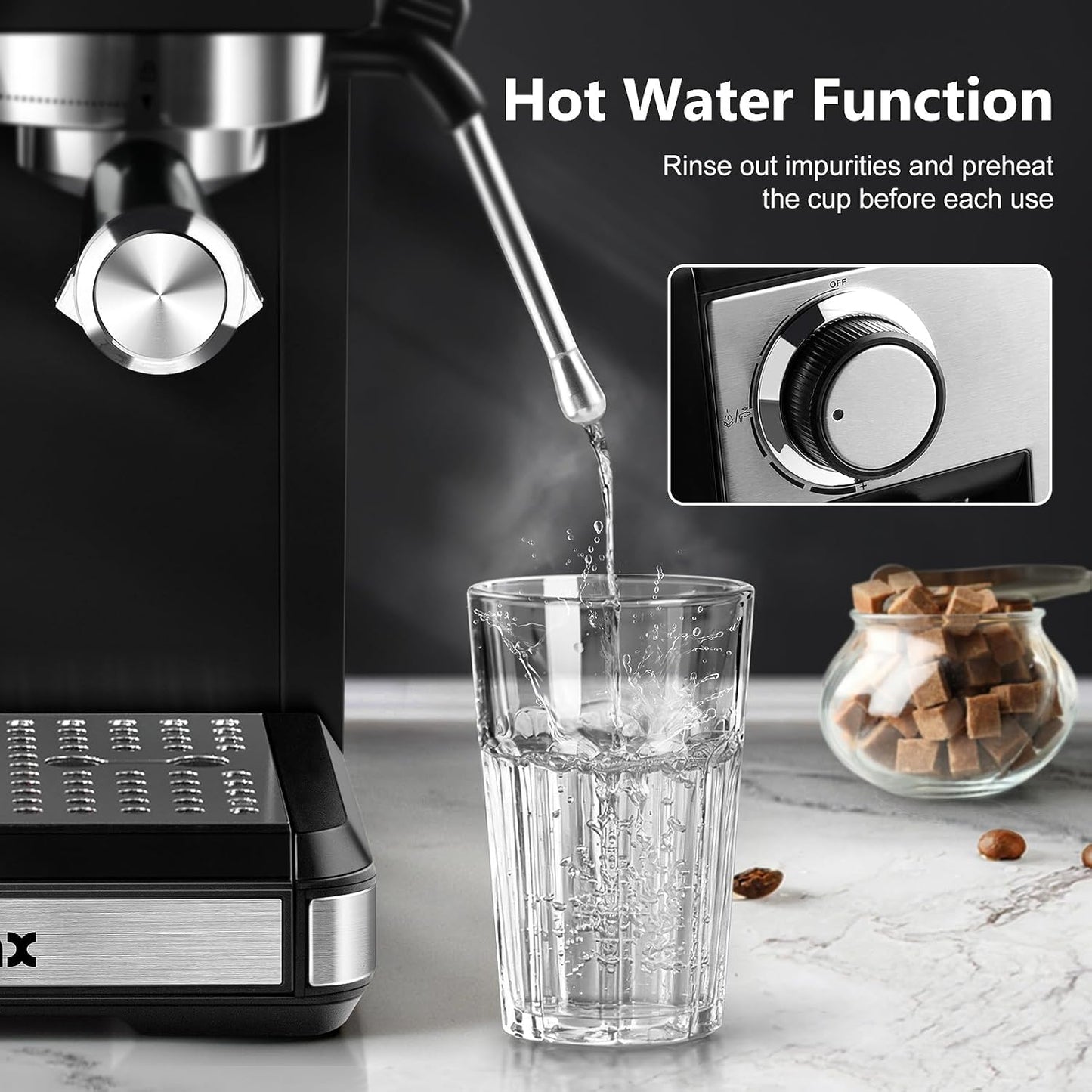 CUSIMAX Espresso Machine with Milk Frother