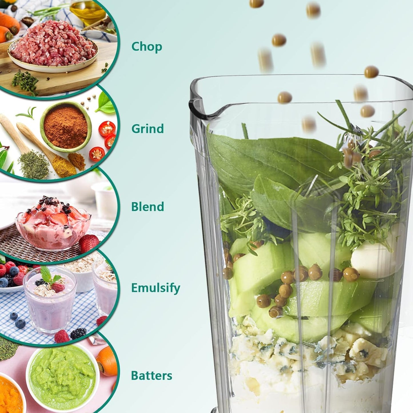 OMMO 1800W Countertop Blender