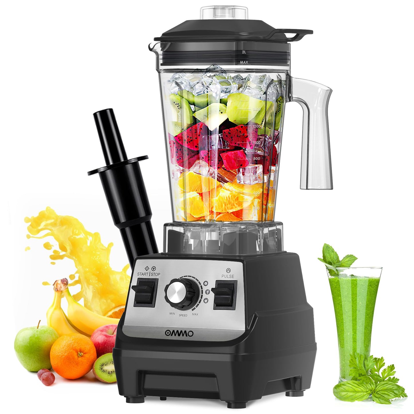 OMMO 1800W Countertop Blender