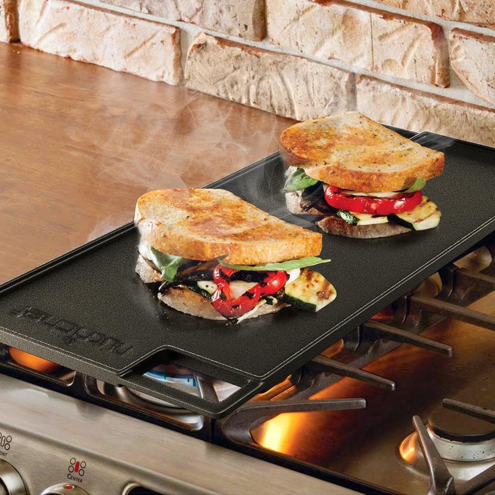 NutriChef 18" Cast Iron Griddle