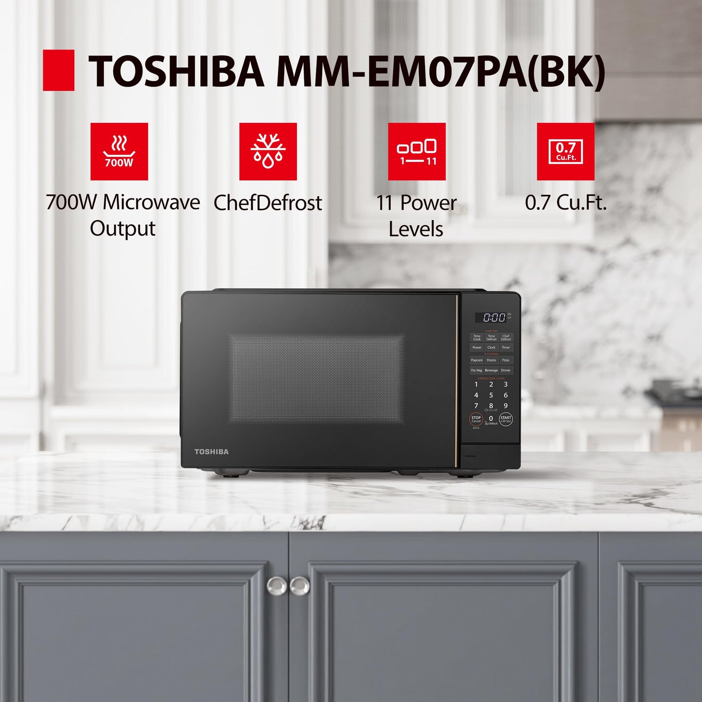 Toshiba 0.9 Cu.ft Microwave
