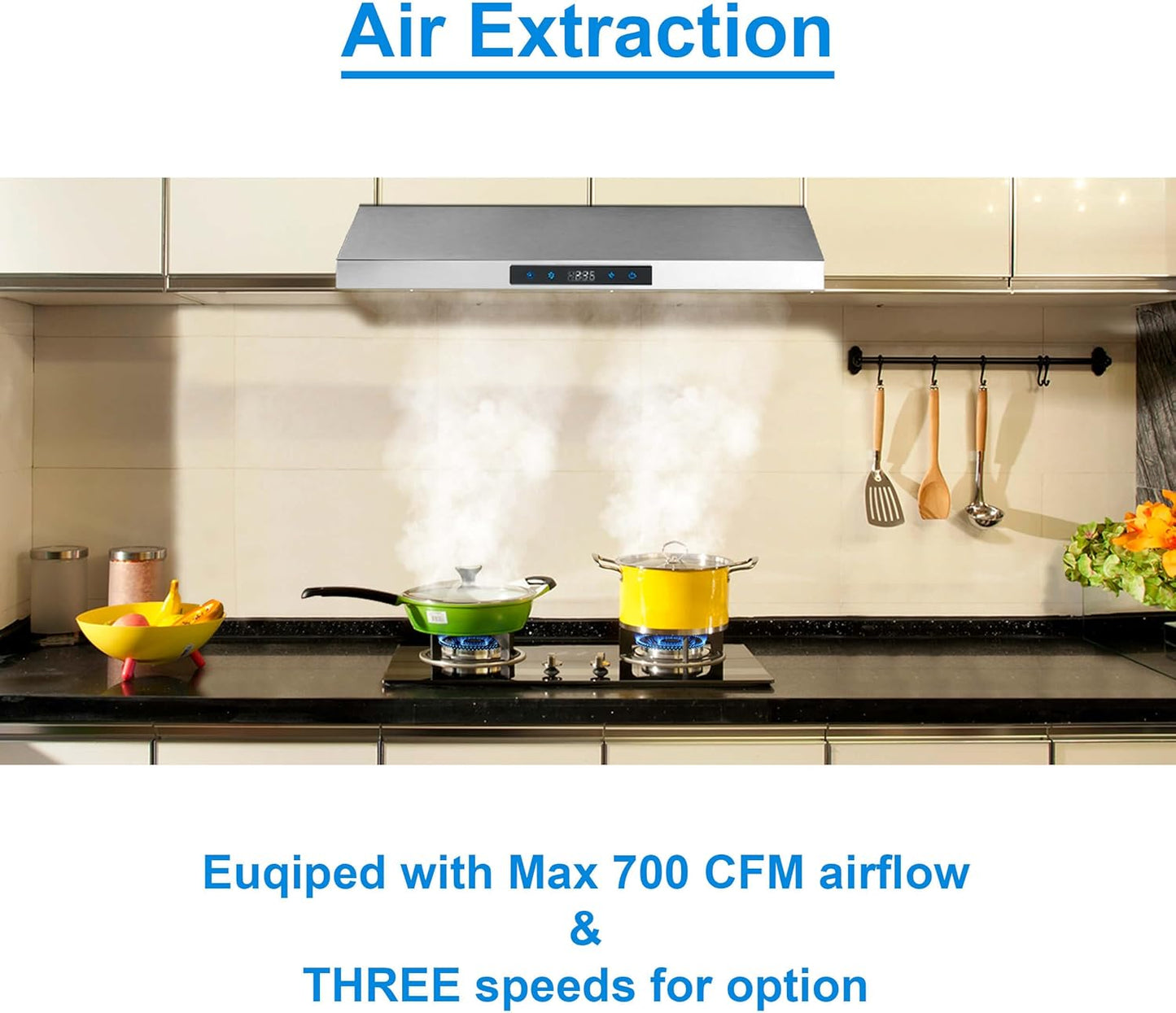 SNDOAS 30" Kitchen Range Hood – Stainless Steel