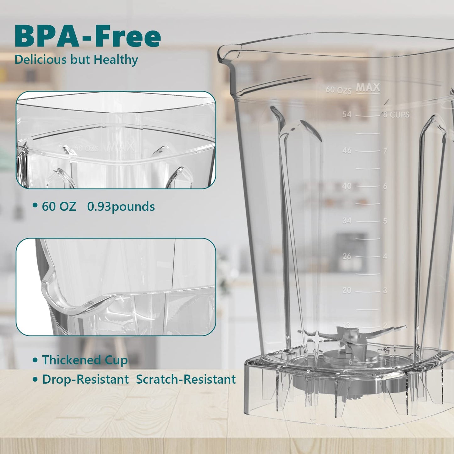 OMMO 1800W Countertop Blender