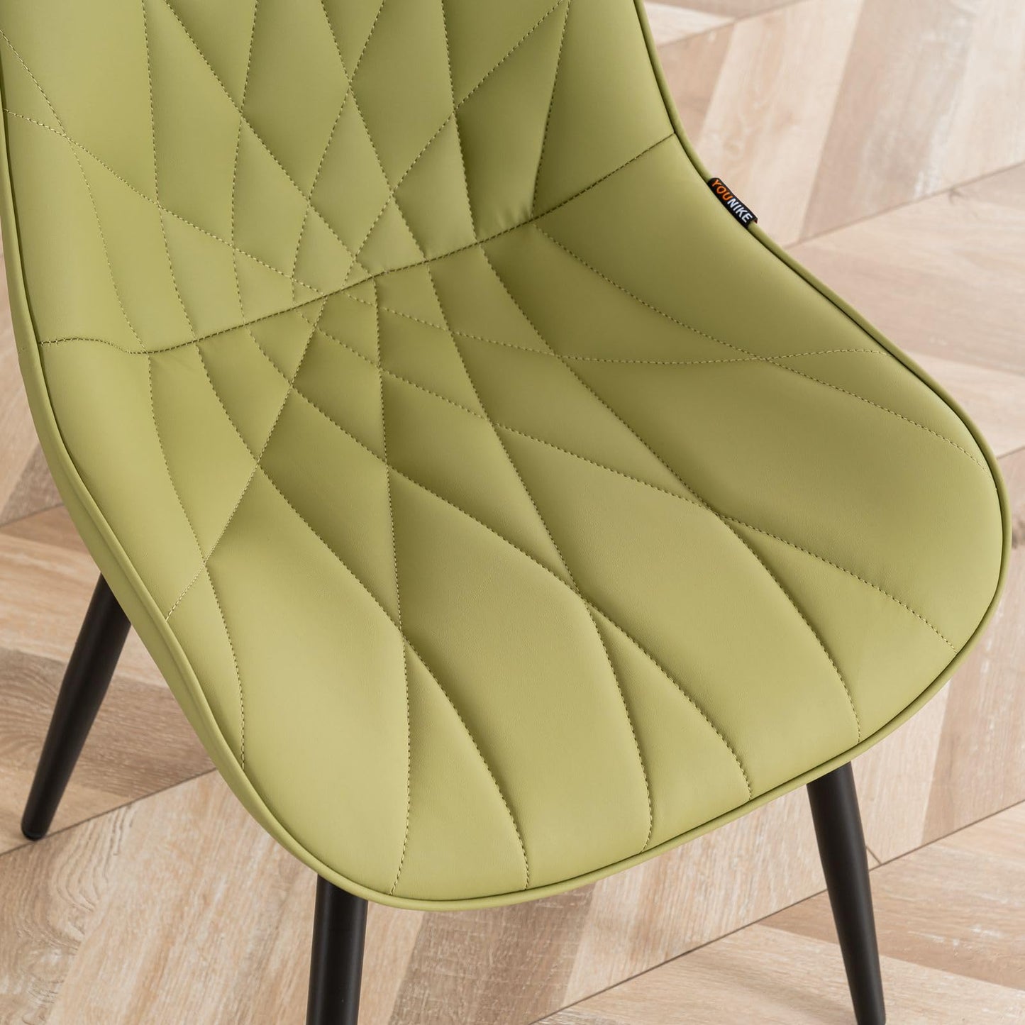 2 Modern White Dining Chairs