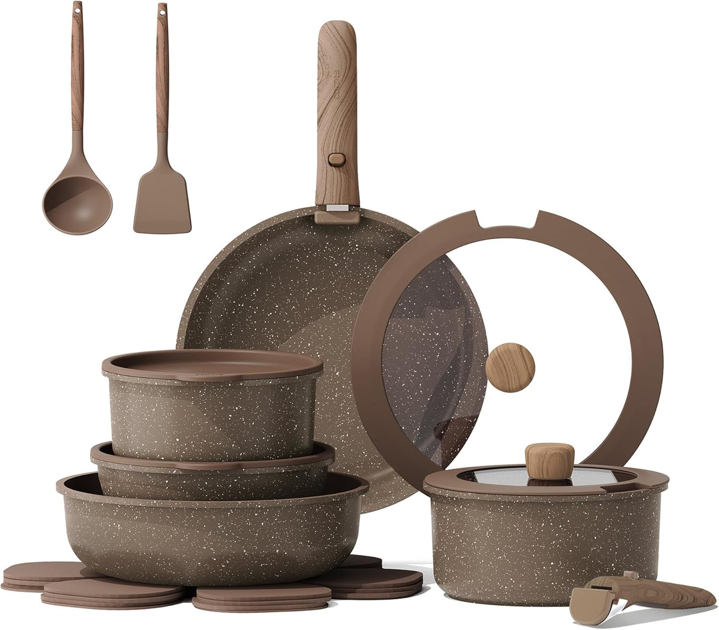 CAROTE 17-Pc Nonstick Cookware Set